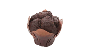 Dark Muffin With Cherry Filling 